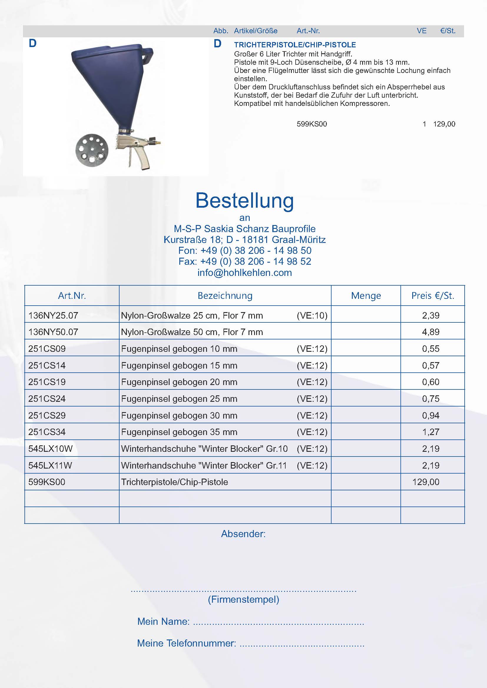 MSP Saskia Schanz Bauprofile, MSP Schanz, Multitool, Intego, Vexcolt, Gummischieber, Nivilli, Bodenbeschichtung, Ernst Schanz, Rolf Menges, Bauchem, Silikal, Bema, Sika, Sto